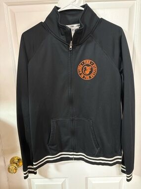 PINK Victoria's Secret Black 🧡🖤ORIOLES🖤🧡 Jacket